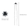 BETITETO 40 Pcs U-Shaped Flower Rhinestone Hair Pins Crystal Hair