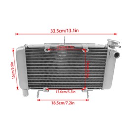 WORLDMOTOP Aluminum Cooling Radiator Replacement for Honda CBR500R CBR 500R CBR 500 R 2016-2023 Engine Radiator Cooler