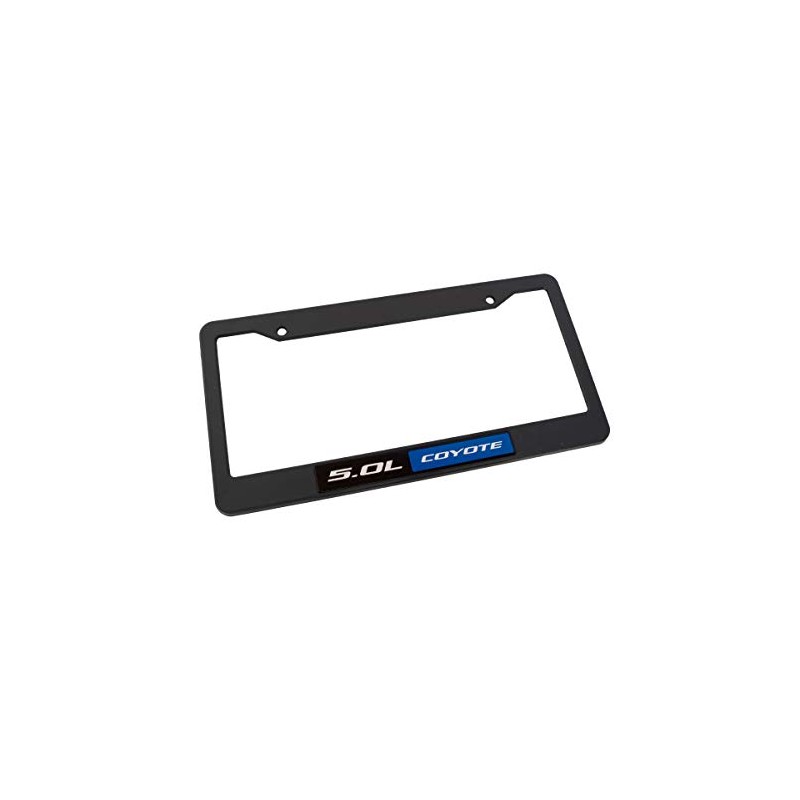 Mustang & F-150 5.0 Blue Coyote Black License Plate Frame