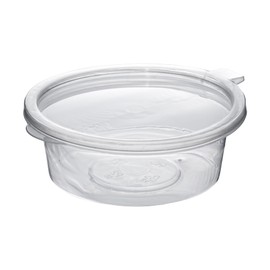 1000Pack Leak Proof Plastic Condiment Souffle Containers with Attached Lids, 2 Oz Portion Cup with Hinged Lid