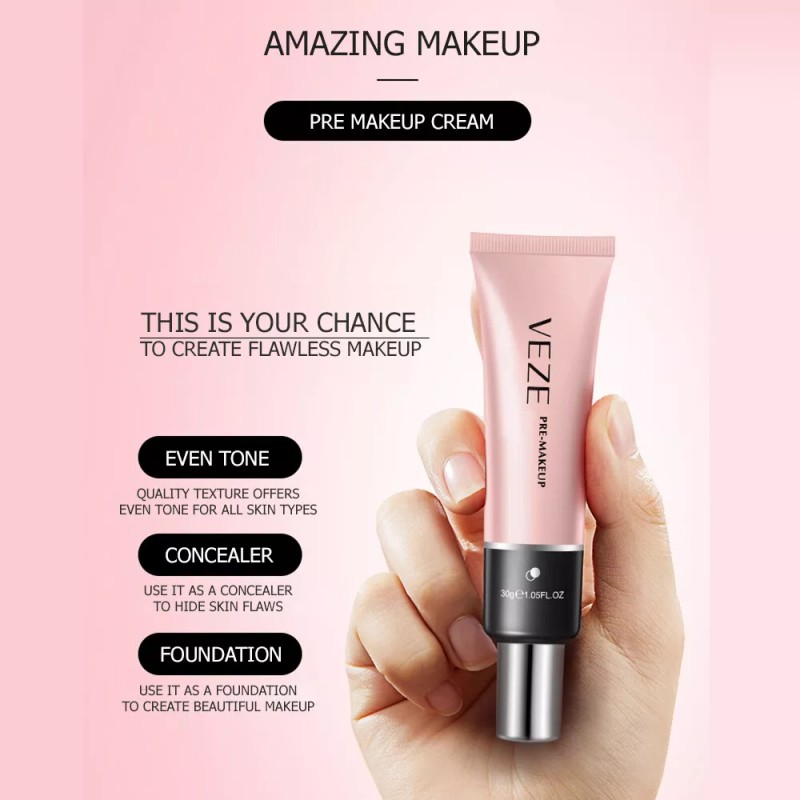VEZE Pre-Makeup Natural Foundation Primer Rosa Rugosa Anti-Aging Sinensis 30g