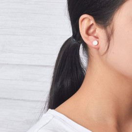 Philip Jones Synthetic White Opal Stud Earrings