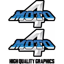 oracal 88' - 91' Yamaha MOTO 4 stickers Champ Blue decals YFM100 Quad moto-4