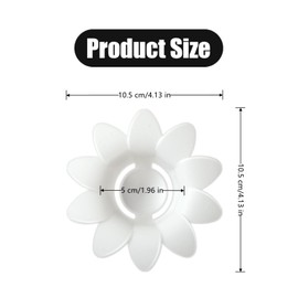 2 Pcs Egg Yolk Separator Exquisite Flower-Shaped Egg Separator Tools with Plastic for Kitchen, White