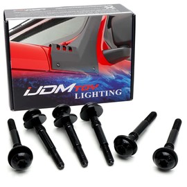 iJDMTOY 6pc-Set OEM Spec Extra Long M6 Torx Screws w/Washers Compatible with Jeep Wrangler JL, Gladiator Installing LED Pods, LED Light Bar On Windshield A-Pillar, Hinge, Hood, Side Door, Bumper, etc