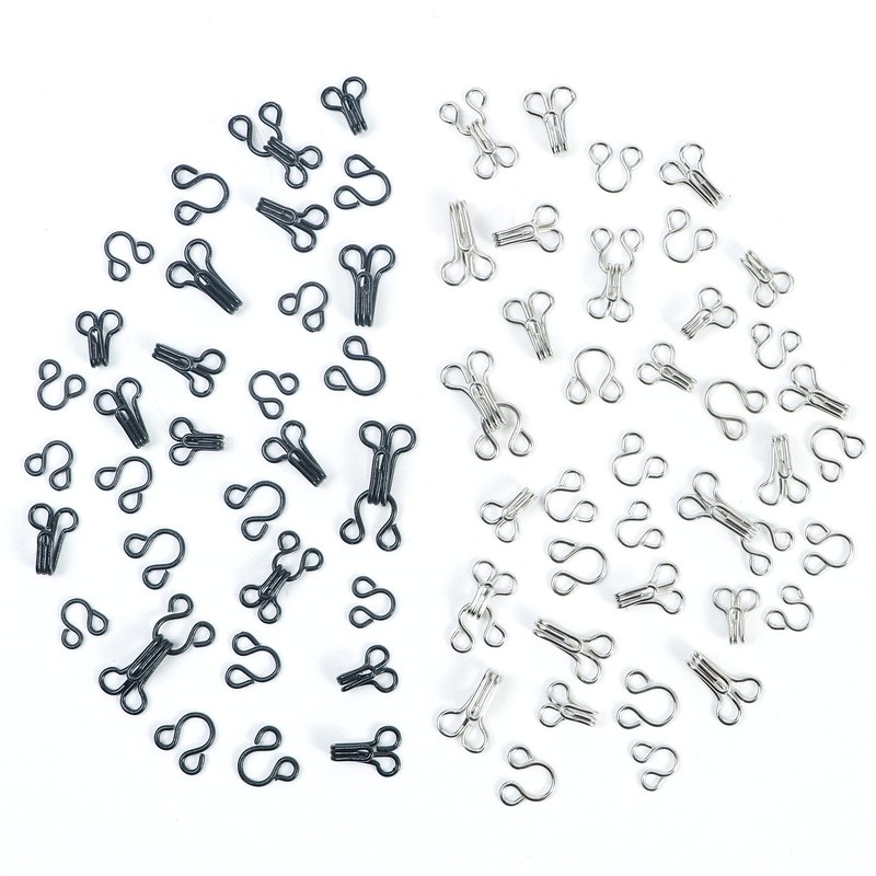 90 Pairs Sewing Hooks and Eyes Closure for Bra Clothing