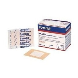 BSN Medical 7801000 Coverlet Extremely Absorbent Bandage, Patch, 4" Width, 2.75" Length, Pack of 50