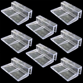 JianLing 8pcs Aquarium Glass Cover Clip Clear Acrylic Support Holder for Aquarium Fish Tank (5mm)