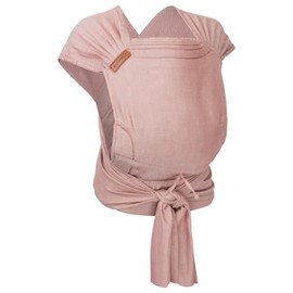 Hoppediz Hop-Tye Advanced - 4-in-1 Baby Carrier for Newborns from Birth - Halfbuckle Carrier with Cloth Straps - Grows with Your Child up to 20 kg - Sienna Design