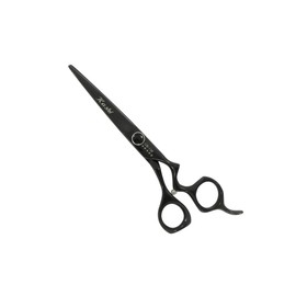 Kashi Professional Hair Cutting Black Shears 5 inch Japanese Cobalt Steel