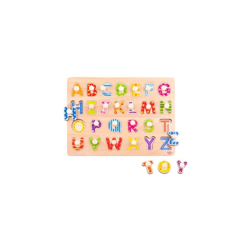 abgee 921 TY852 EA Wooden Alphabet Puzzle 27pce, red