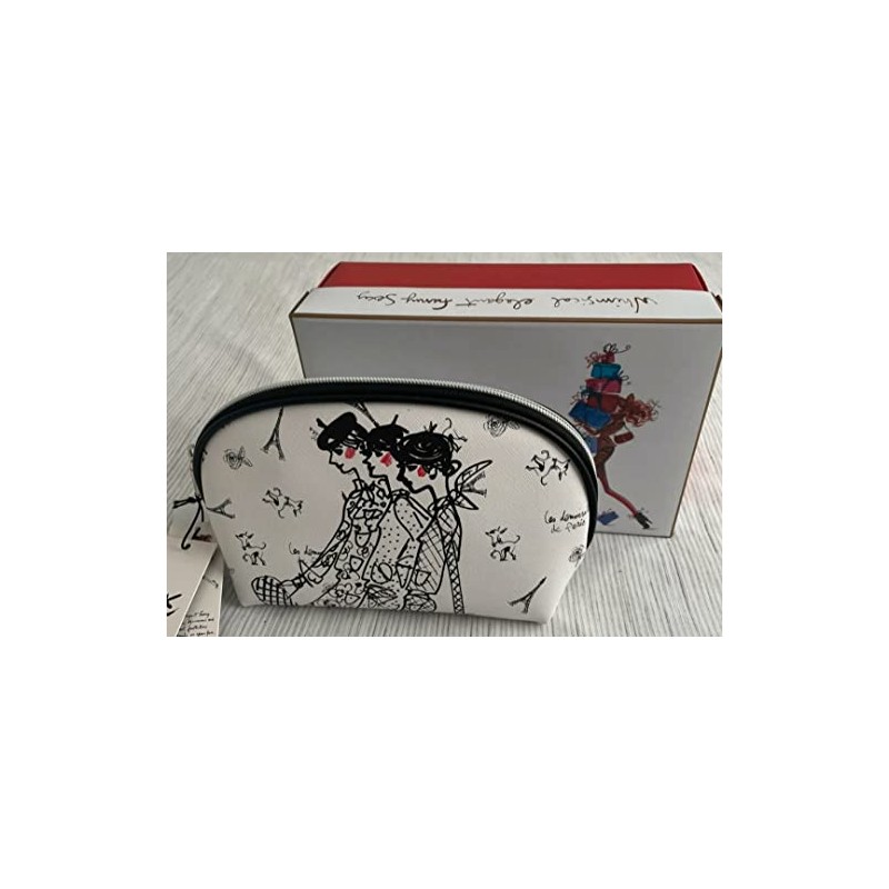 Izak, New York Make Up Cosmetic French Theme Bag Pouch