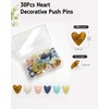 30Pcs Heart Decorative Push Pins, Cute Thumb Tacks for Cork