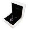 DEPHINI - Purple Heart Necklace - 925 Sterling Silver