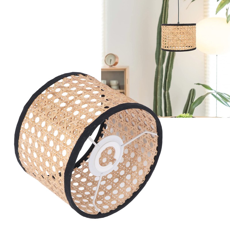 Rattan Lamp Shade Universal Rattan Woven Lampshade Lamp Cover for