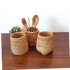 Operitacx Tea Set Basket Rattan Woven Tea Set Container Rattan