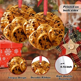 Madcolitote Berry Cookies Christmas Tree Ornaments Cute Food Christmas Ornaments 2024 Berry Cookies Gifts for Women Friends Xmas Tree Pendant Home Birthday Party Decoration 3 Inch
