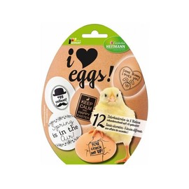 Heitmann Eierfarben - Banderole I Love Eggs 12 sleeves in 8 designs