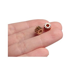 Acxico 2Pcs 0.5M12T 3mm Bore Hole 12 Tooth Width 5mm Module 0.5 Motor Metal Spur Gear