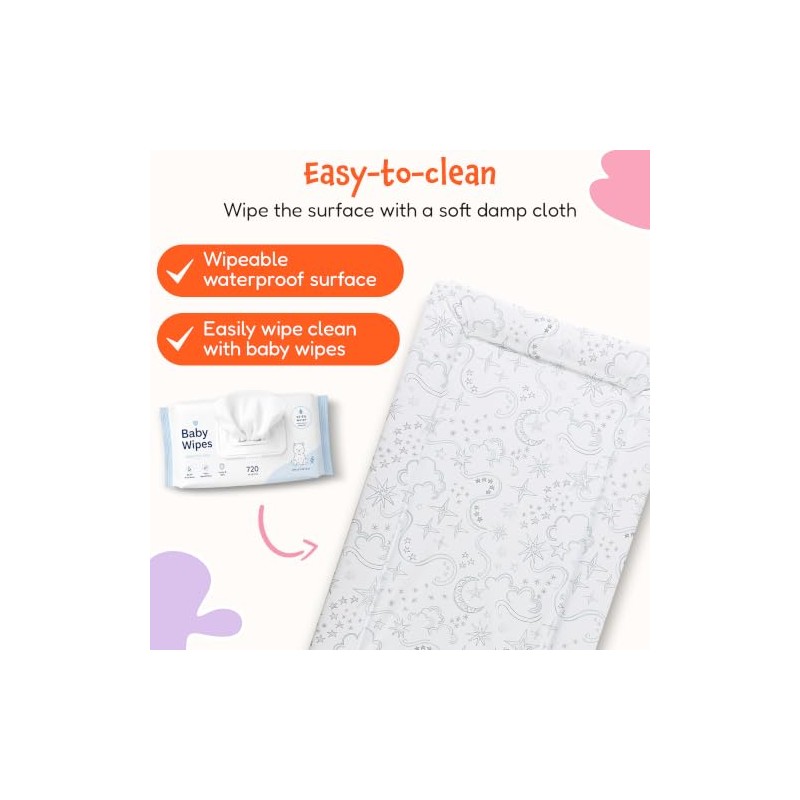 Baby Changing Mat - Extra Thick & Durable - Raised