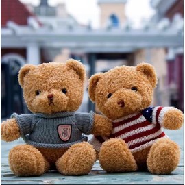 Hgplvxj Teddy Bear Stuffed Animals, 11.8 Inches Teddy Bear Plush Toy Birthday Christmas Valentine’s Day Gift for Kids Girlfriend (Gray)