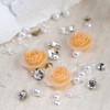 1 Box Flower Nail Charms Champagne Gold Nail Charms Rose
