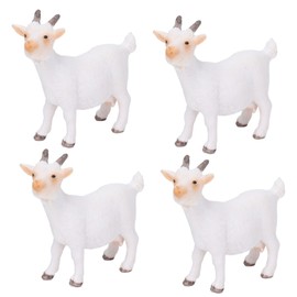 4pcs Goat Figurines Set Farm Animals Simulated Goat Model Toy Birthday Gift Decoration for Children