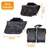 Synthetic Leather Motorcycle Luggage Bag - Waterproof Throw Over Saddlebags