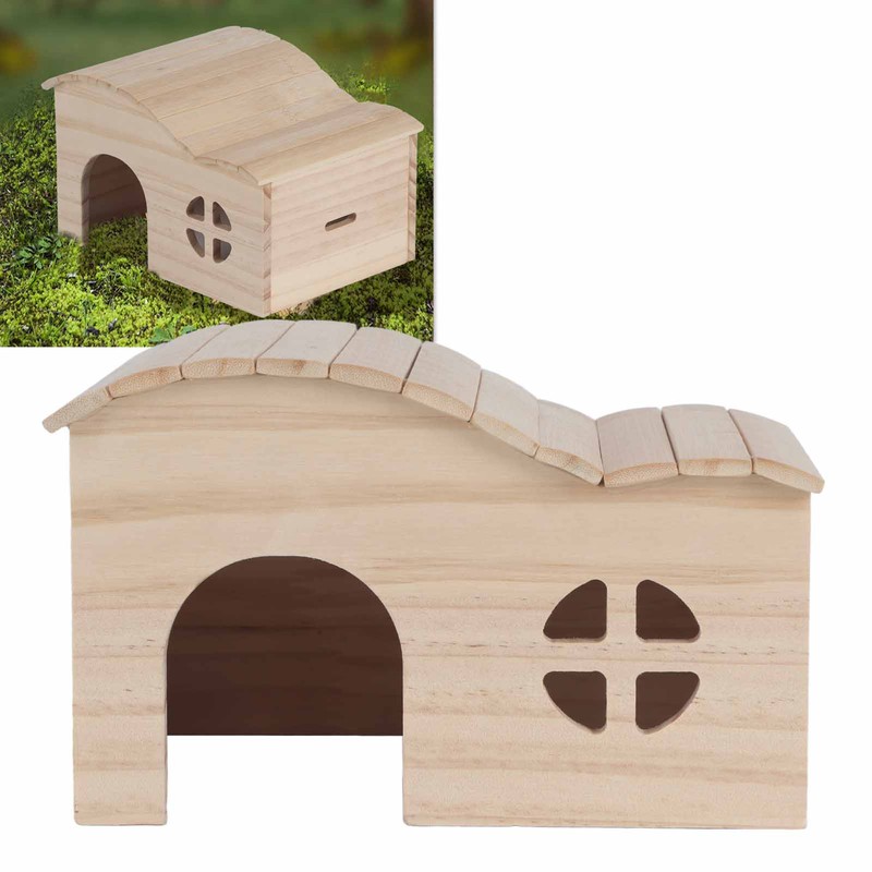 Wooden Hamster House Bite Resistant Large Space Bottomless Small Pet