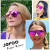 Jefoo Polarized Aviator Sunglasses for Women Men Retro Trendy Sports