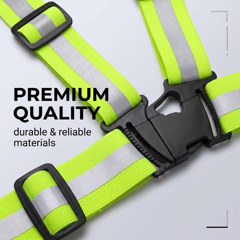 Reflective Vest Bicycle Reflective Safety Vest Adjustable - High Visibility