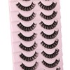 wiwoseo Eyelashes Russian Strip Lashes D Curly Natural Wispy Fluffy