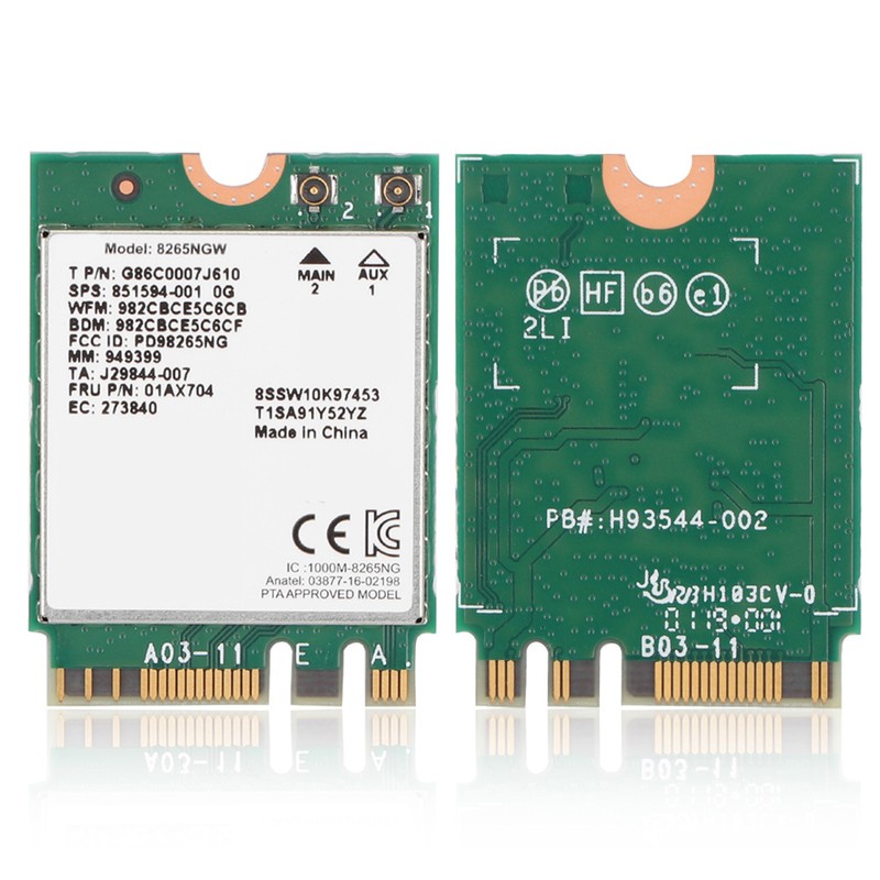 Bluetooth 4.2 For Intel 8265 867M 802.11AC 2.4G/5G Wireless Network