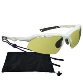 proSPORT Wrap Around Sport UV400 HD Yellow Lens Driving Running Golfing Pickleball Tennis Rectangular Men Women Sunglasses 8