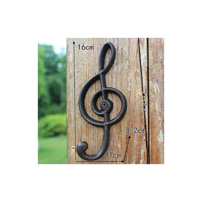 Xinally 2 Pieces Vintage Cast Iron Fret Hooks, American Country