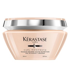 Krastase Mascarilla Masque Beurre Haute Nutrition, para Cabello Rizado, con Miel de Manuka y Ceramidas, Nutre e Hidrata, 200 ml                       