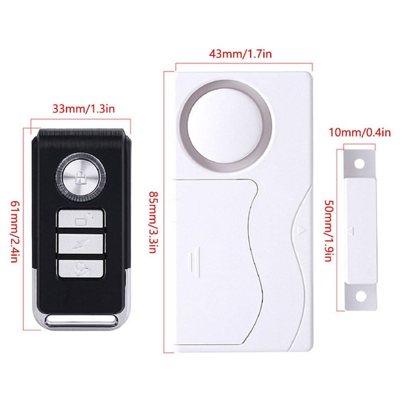 Home Security Sensor Wireless Door Alarm 108dB Loud Anti-theft Window
