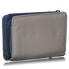 Umbro Men's and Women's Bifold Wallet with Round Zipper, Nylon,