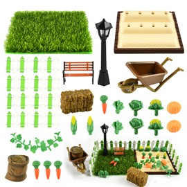 20 Pieces Miniature Garden Accessories, Miniature Dollhouse Accessories Garden, Miniature Garden Accessory Set, Mini Gnome Accessories, Suitable for Decorating Mini Gardens