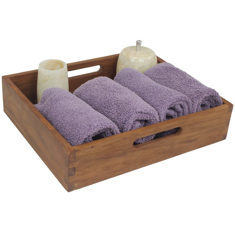 AquaTeak The Original Moa Teak Bench Large Storage Tray