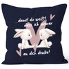 SpecialMe® Cushion Cover Saying Gift Love Friendship Rabbit Couple Heart