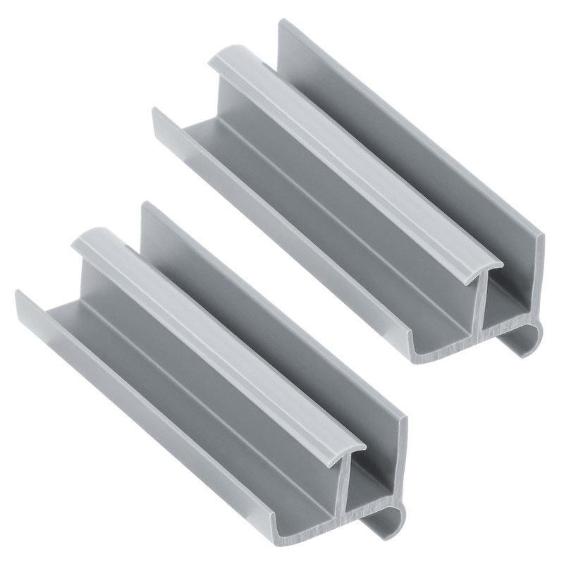Gray Sliding Shower Door Bottom Track, Suitable for 1/2-inch and