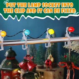 Yulejo Christmas Light Clips Gutter Hooks for Gutters and Shingles Christmas Holiday Outdoor Light Hooks Gutter Light Clips Work with C6 C7 C9 LED Mini Icicle Lights (Clear,500 Pcs)