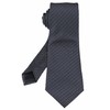 Ctskyte Men's Black Navy Blue Patterned Silk Ties Classic Ribbed