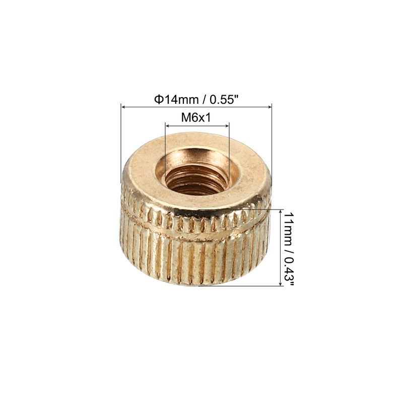 PATIKIL M6x11x14 Cap Nut, 15 Pcs Acorn Nut Screw Knob