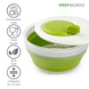 PrepWorks 3 Qt Collapsible Salad Spinner – Space-Saving, Easy-to-Use, BPA-Free,