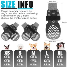 EXPAWLORER Anti Slip Dog Socks to Prevent Licking Paws, Dog Shoes for Hot Pavement, Dog Booties for Small Medium Large Senior Dogs, Traction Control Dog Boots & Paw Protectors for Hardwood Floors