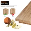Ravinte 60 Packs (30 Pairs) 3/8" Inset Gold Cabinet Hinge,Self