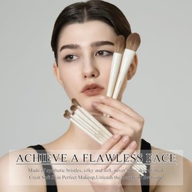 BEILI Brochas de Maquillaje,15Piezas Set de Brochas de Maquillaje Veganas,Base en Polvo Sombra de Ojos Mezcla Corrector Juego de Brochas para Pliegues Pinceles para Delineador de Cejas…