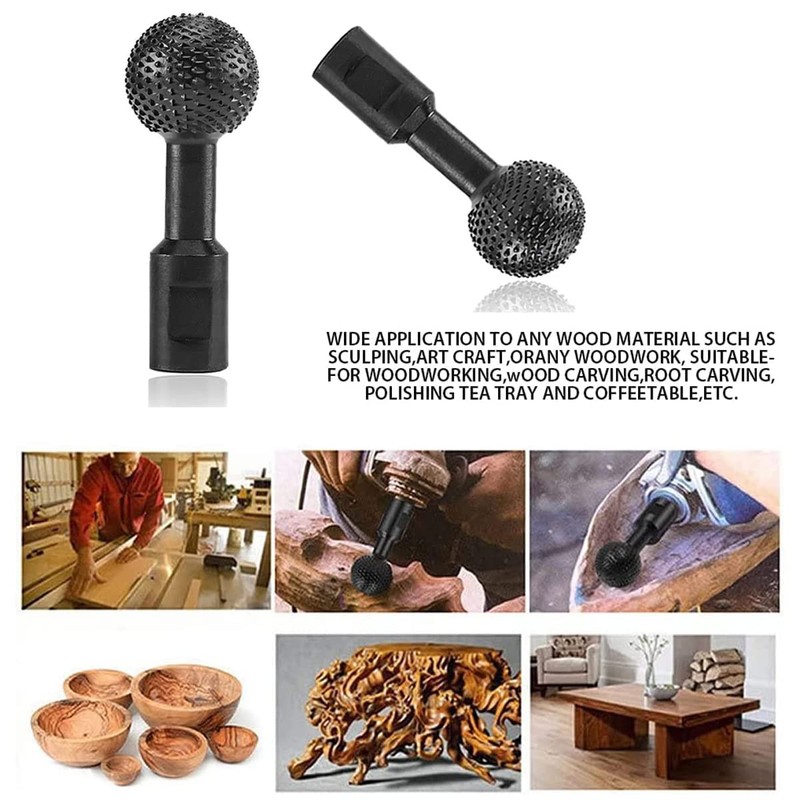 2 Pcs Sphere Rotary Burr with 5/8-11 Threads for 4